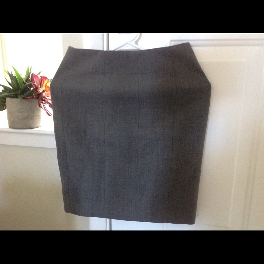 Ann Taylor Grey Wool Pencil Skirt SZ 00P